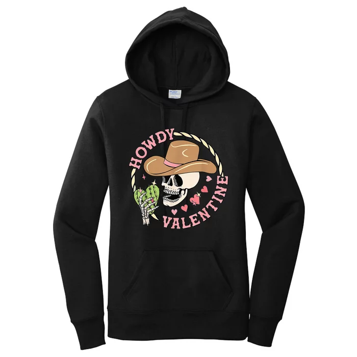 Howdy Valentine Western Cowboy Hat Southern Cowgirl Women's Pullover Hoodie