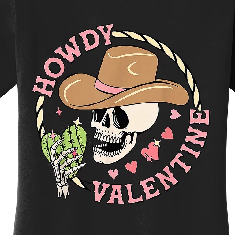 Howdy Valentine Western Cowboy Hat Southern Cowgirl Women's T-Shirt