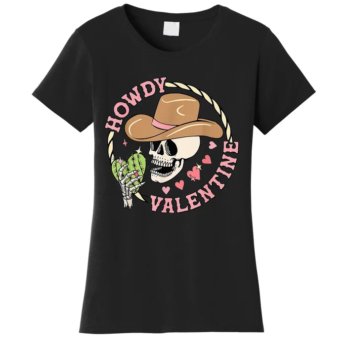 Howdy Valentine Western Cowboy Hat Southern Cowgirl Women's T-Shirt