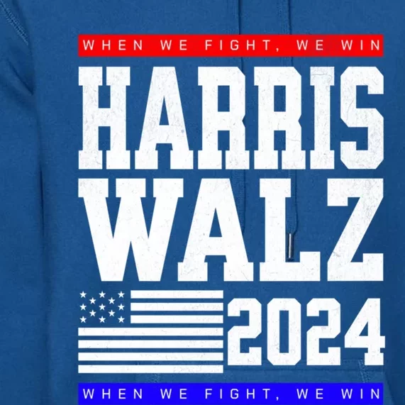 Harris Vp Walz Election Dnc Democrats Presidential Funny Gift Premium Hoodie