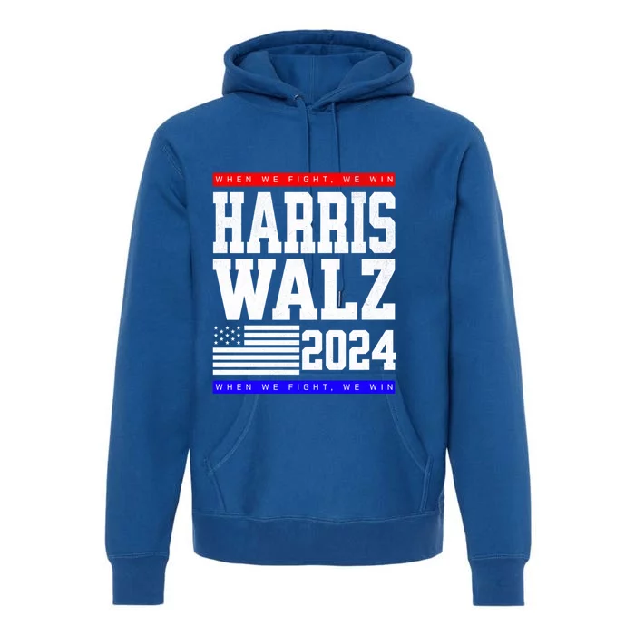 Harris Vp Walz Election Dnc Democrats Presidential Funny Gift Premium Hoodie