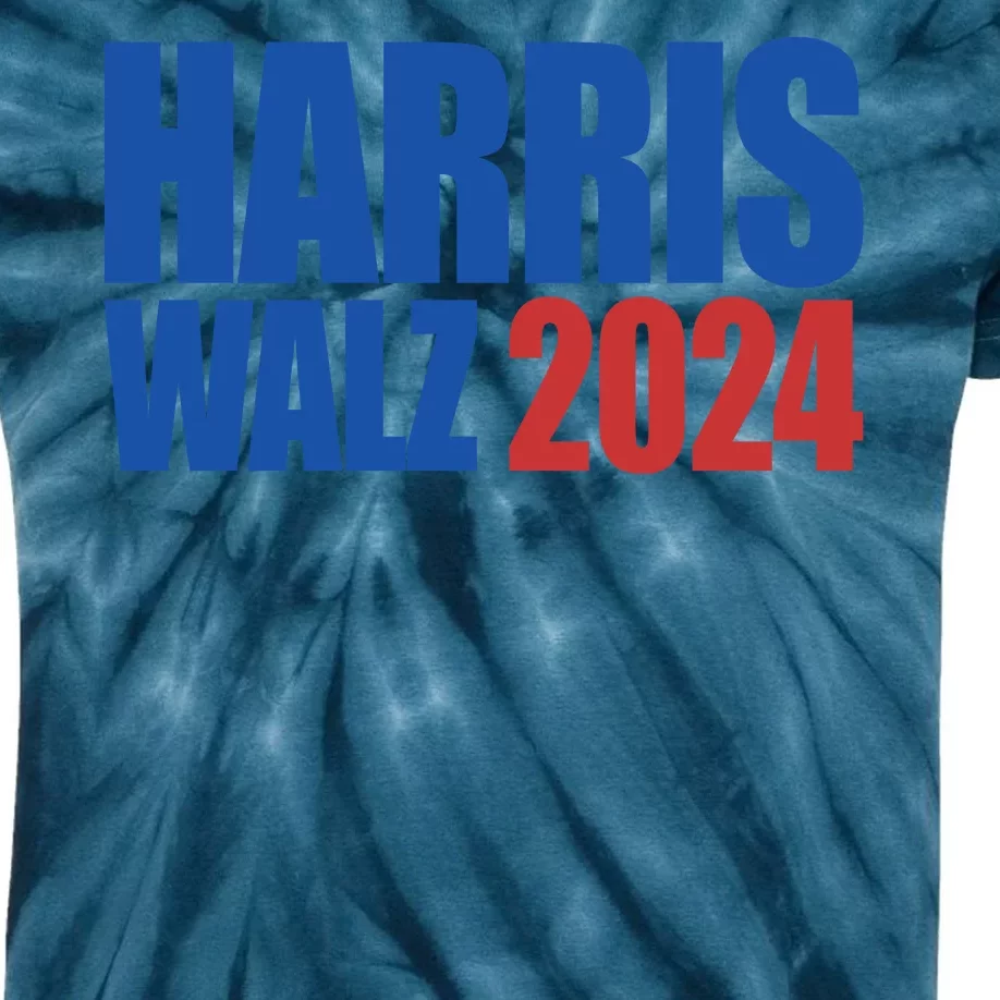 Harris Walz 2024 Election Political Kids Tie-Dye T-Shirt