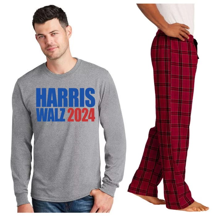 Harris Walz 2024 Election Political Long Sleeve Pajama Set