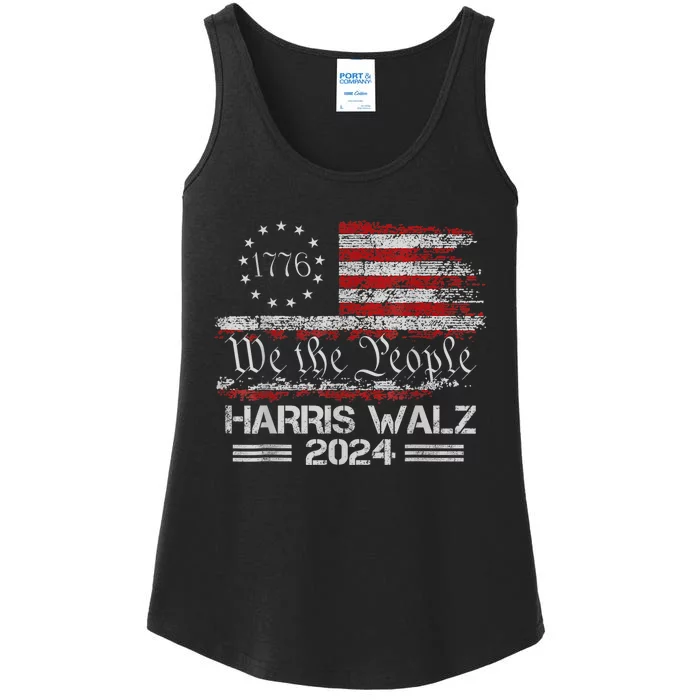 Harris Waltz 2024 Election Kamala Harris Tim Waltz 2024 Ladies Essential Tank