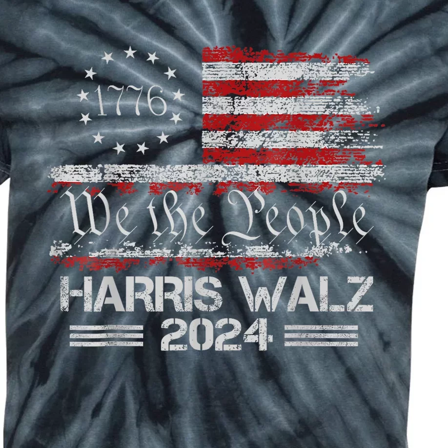 Harris Waltz 2024 Election Kamala Harris Tim Waltz 2024 Kids Tie-Dye T-Shirt