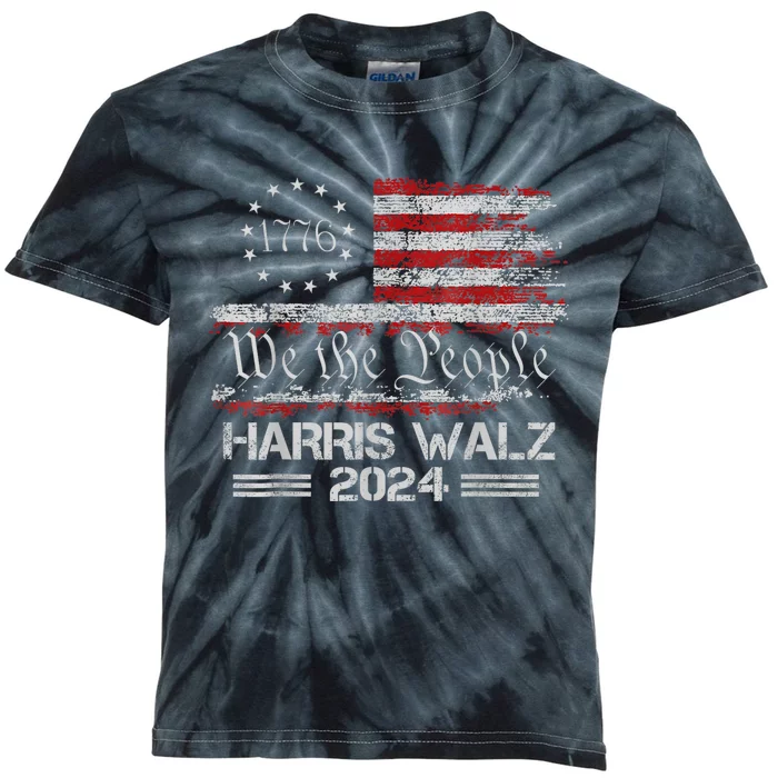 Harris Waltz 2024 Election Kamala Harris Tim Waltz 2024 Kids Tie-Dye T-Shirt