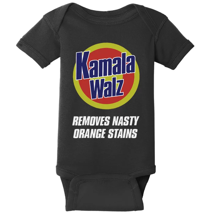 Harris Walz 2024 Removes Nasty Orange Stains Baby Bodysuit