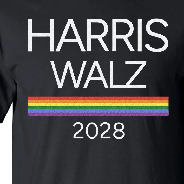 Harris Walz 2028 Lgbtq Rainbow Pride Flag For President Tall T-Shirt