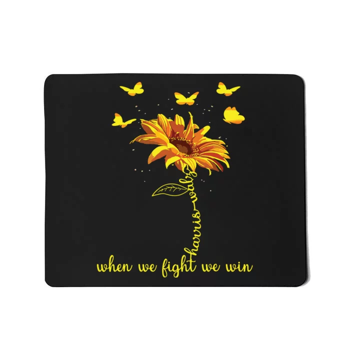 Harris Waltz 2024 Election When We Fight We Win Sunflower Mousepad