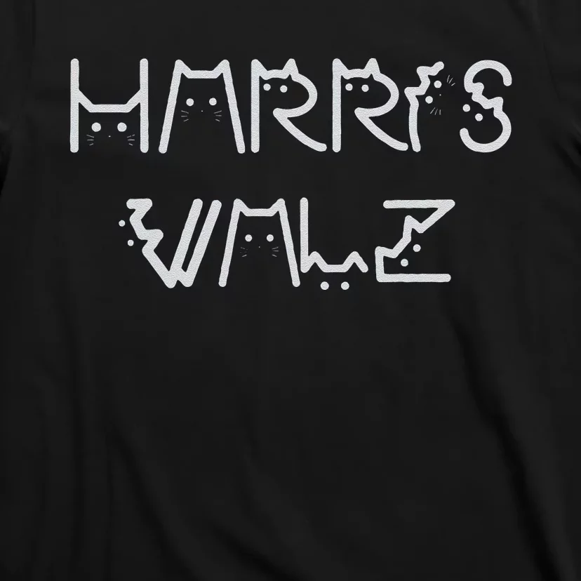 Harris Waltz 2024 Election Funny Cat Kamala Harris Tim Walz T-Shirt