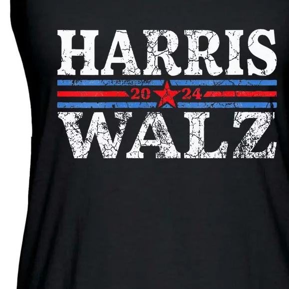 Harris Walz 2024 Election Kamala Harris Tim Waltz 2024 Ladies Essential Flowy Tank