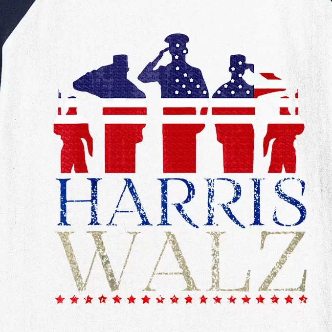 Harris Waltz 2024 Kamala Harris Tim Waltz 2024 Election Baseball Sleeve Shirt