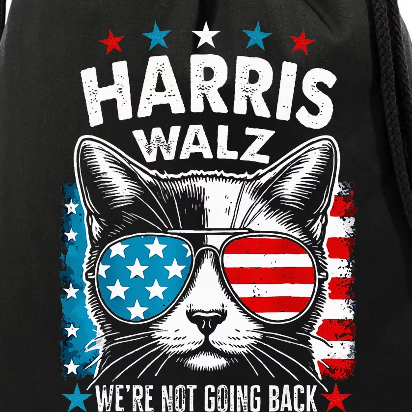 Harris Waltz 2024 Election Harris Waltz WeRe Not Going Backt Drawstring Bag