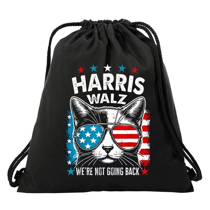 Harris Waltz 2024 Election Harris Waltz WeRe Not Going Backt Drawstring Bag