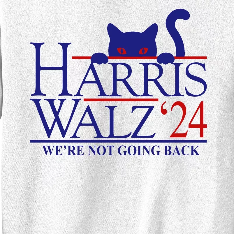 Harris Waltz 2024 Were Not Going Back Funny Cat Lady Sweatshirt