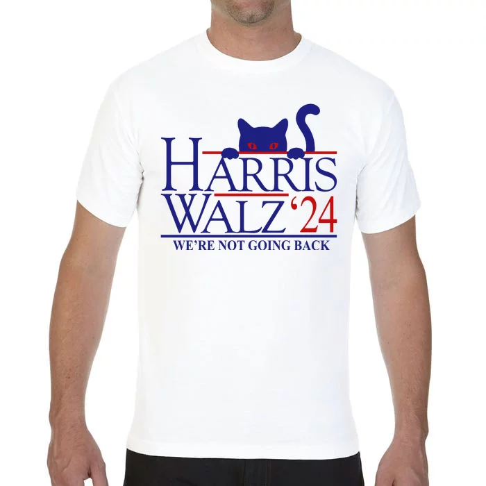 Harris Waltz 2024 Were Not Going Back Funny Cat Lady Comfort Colors T-Shirt