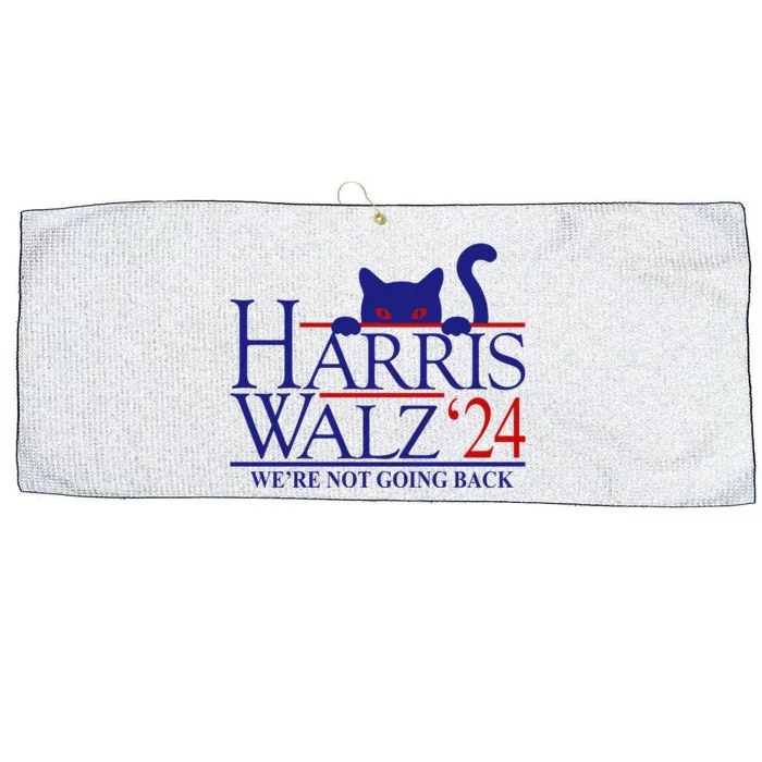 Harris Waltz 2024 Were Not Going Back Funny Cat Lady Large Microfiber Waffle Golf Towel