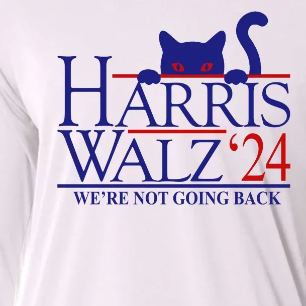 Harris Waltz 2024 Were Not Going Back Funny Cat Lady Cooling Performance Long Sleeve Crew