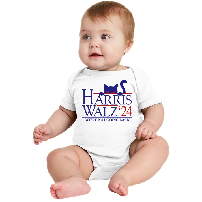 Harris Waltz 2024 Were Not Going Back Funny Cat Lady Baby Bodysuit