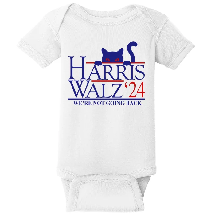 Harris Waltz 2024 Were Not Going Back Funny Cat Lady Baby Bodysuit