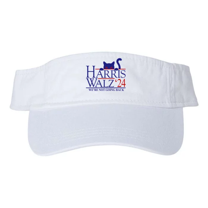 Harris Waltz 2024 Were Not Going Back Funny Cat Lady Valucap Bio-Washed Visor