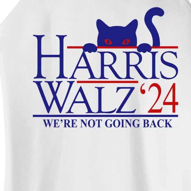 Harris Waltz 2024 Were Not Going Back Funny Cat Lady Women’s Perfect Tri Rocker Tank