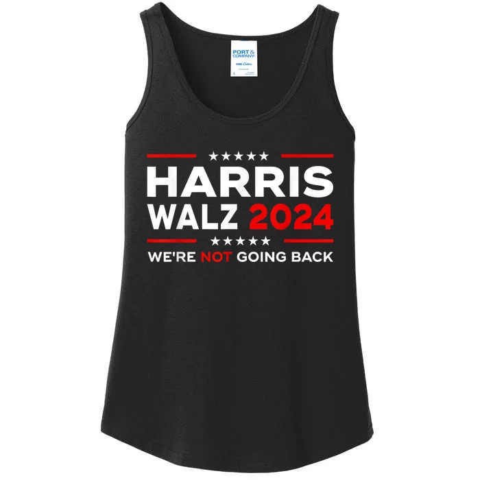 Harris Waltz 2024 Harris Tim Waltz 24 We Are Not Going Back Ladies Essential Tank