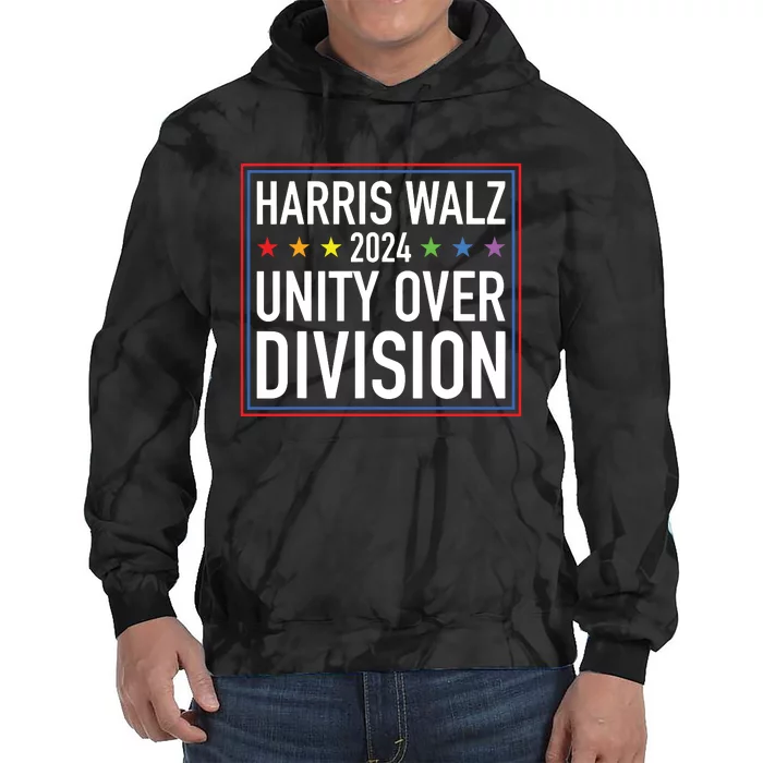 Harris Waltz 2024 Unity Over Division Tie Dye Hoodie