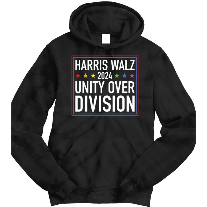 Harris Waltz 2024 Unity Over Division Tie Dye Hoodie