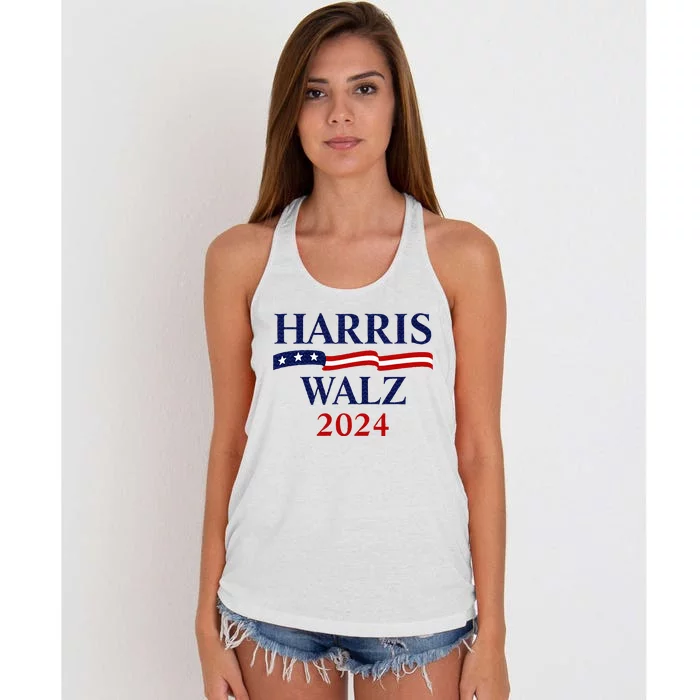 Harris Waltz 2024 Usa Harris Walz 2024 Women's Knotted Racerback Tank