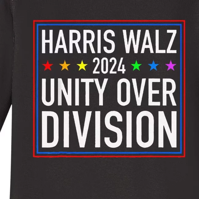 Harris Waltz 2024 Unity Over Division Baby Long Sleeve Bodysuit