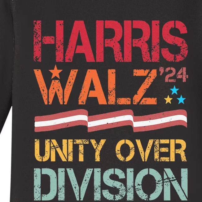 Harris Waltz 2024 Unity Over Division Baby Long Sleeve Bodysuit