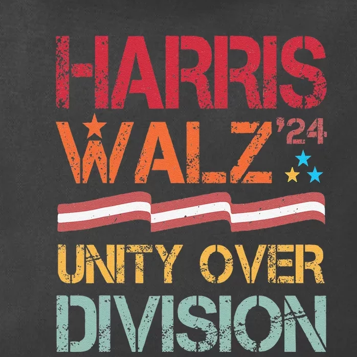 Harris Waltz 2024 Unity Over Division Zip Tote Bag