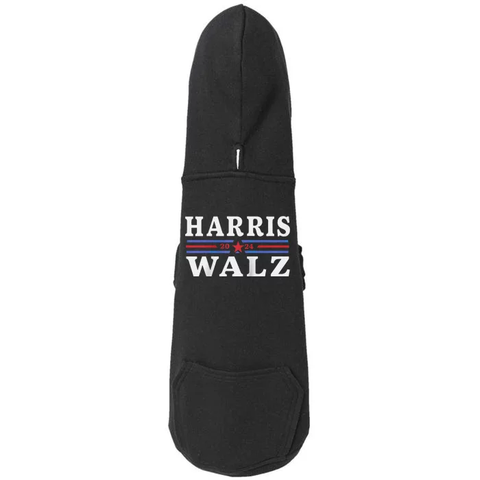 Harris Waltz 2024 Election Kamala Harris Tim Waltz 2024 Raglan Doggie 3-End Fleece Hoodie