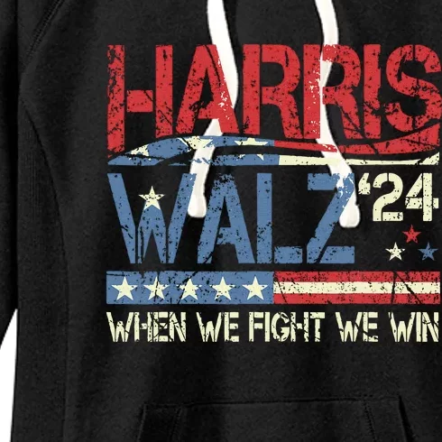 Harris Waltz 2024 Election Kamala Harris Tim Walz 2024 Women's Fleece Hoodie