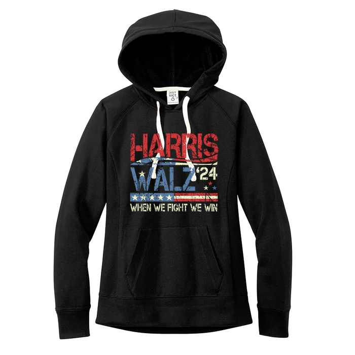 Harris Waltz 2024 Election Kamala Harris Tim Walz 2024 Women's Fleece Hoodie