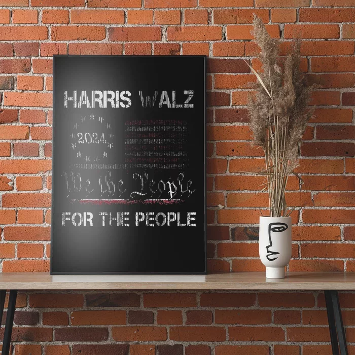 Harris Waltz 2024 For The People Kamala Harris Tim Waltz Poster