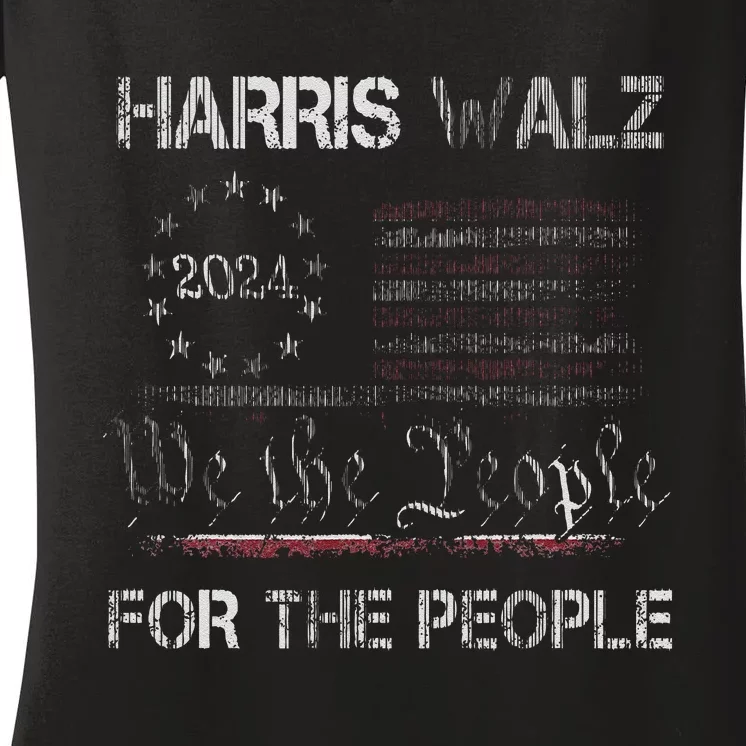 Harris Waltz 2024 For The People Kamala Harris Tim Waltz Women's V-Neck T-Shirt