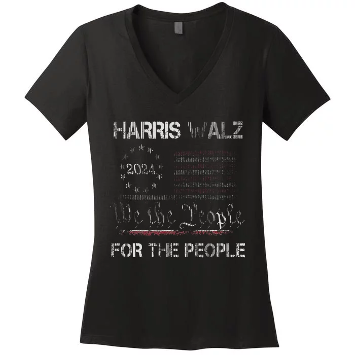 Harris Waltz 2024 For The People Kamala Harris Tim Waltz Women's V-Neck T-Shirt