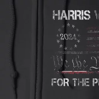 Harris Waltz 2024 For The People Kamala Harris Tim Waltz Full Zip Hoodie