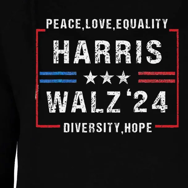 Harris Waltz 2024 Election Kamala Harris Tim Walz Waltz 2024 Womens Funnel Neck Pullover Hood