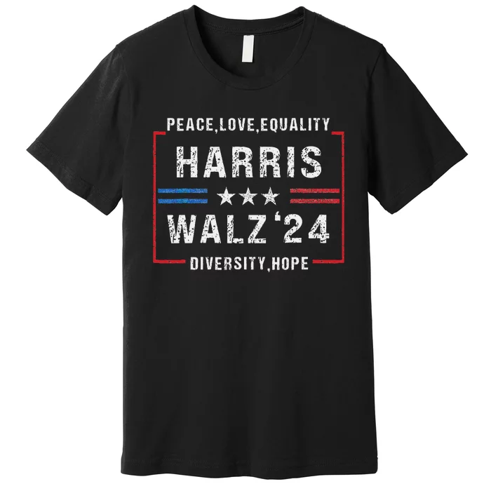 Harris Waltz 2024 Election Kamala Harris Tim Walz Waltz 2024 Premium T-Shirt