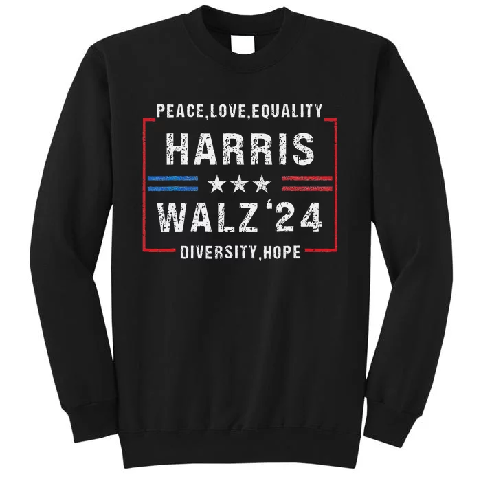 Harris Waltz 2024 Election Kamala Harris Tim Walz Waltz 2024 Tall Sweatshirt