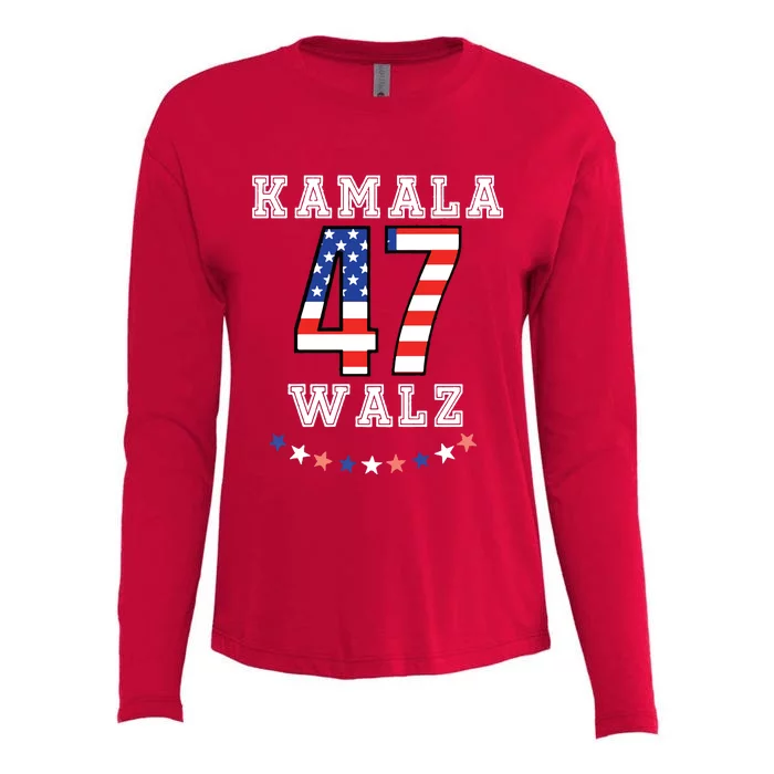 Harris Walz 2024 Kamala Rally Womens Cotton Relaxed Long Sleeve T-Shirt