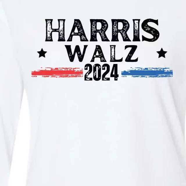 Harris Walz 2024 Kamala Rally Womens Cotton Relaxed Long Sleeve T-Shirt