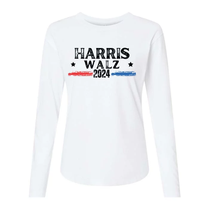 Harris Walz 2024 Kamala Rally Womens Cotton Relaxed Long Sleeve T-Shirt