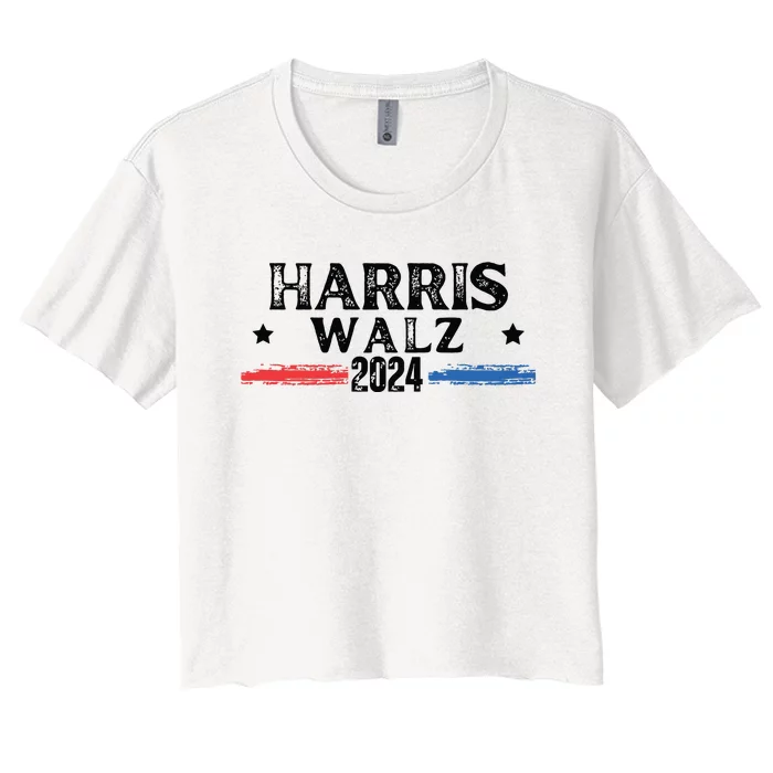 Harris Walz 2024 Kamala Rally Women's Crop Top Tee