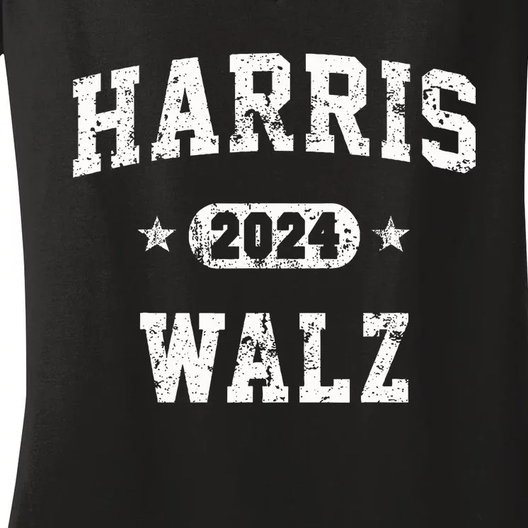 Harris Waltz 2024 Team Harris Walz 2024 Women's V-Neck T-Shirt