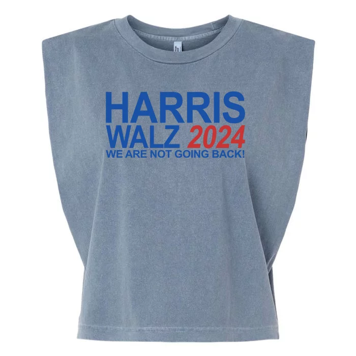 Harris Walz 2024 We Are Not Going Back Political Garment-Dyed Women's Muscle Tee