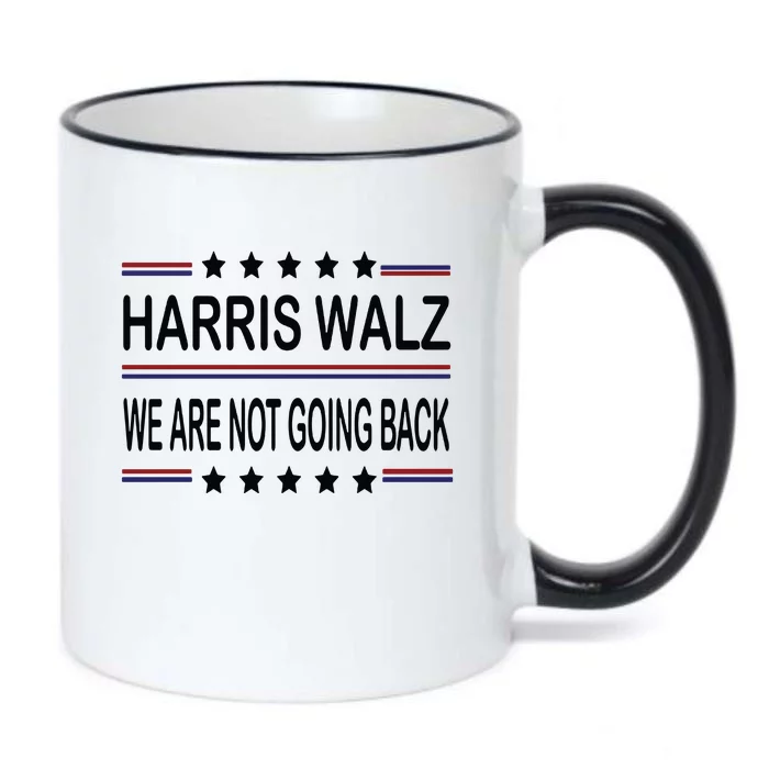 Harris Walz 2024 We Are Not Going Back Kamala Harris Black Color Changing Mug